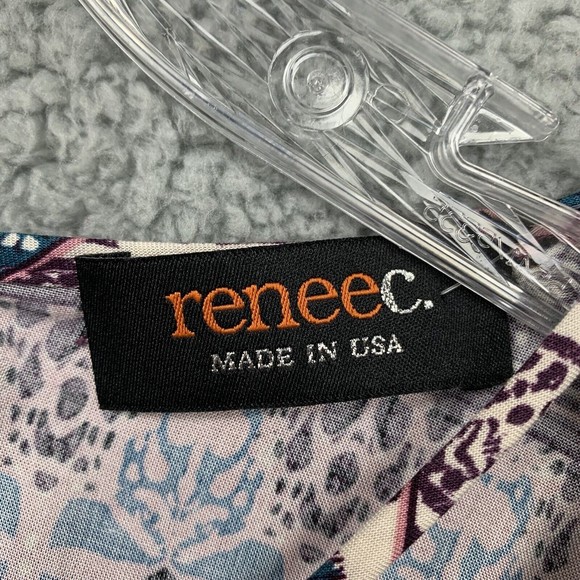 RENEE C Womens Blouse Size XL Stitch Fix Boho 3/4 Sleeve Keyhole Crossfront NWT - Picture 7 of 14